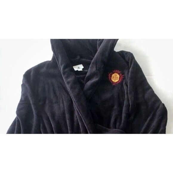Disney‎ Parks Hollywood Tower Of Terror Hotel ROBE L/XL Plush Black Pockets NEW - Picture 3 of 5